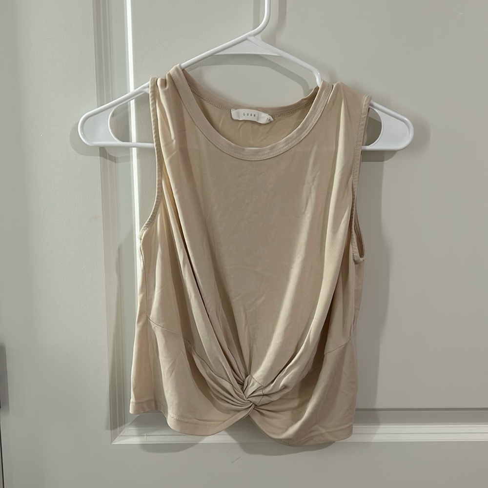 Beige crop top